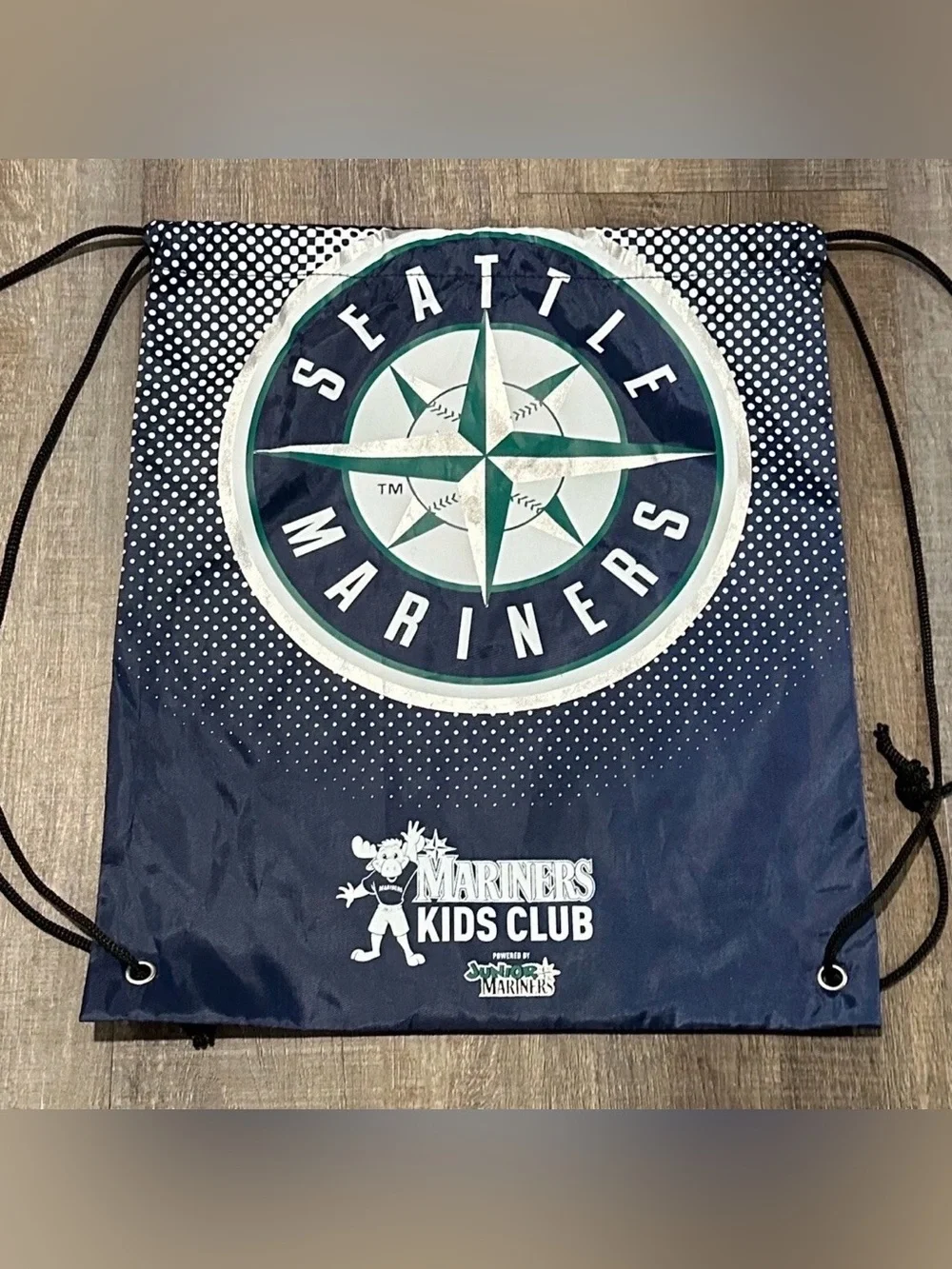 Seattle Mariners MLB Major League Baseball Kids Club Drawstring Backpack